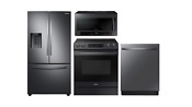 Save 680 Samsung Black Stainless 4 Piece Kitchen Package Electric Range 