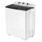 Semi Auto 20lbs Portable Laundry Washer Spin Dryer Built In Drain Pump Home Dorm