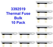 3392519 Dryer Thermal Fuse For Whirlpool Sears Kenmore 10 Pack Bulk Wholesale