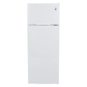 7 3 Cu Ft Avanti Top Freezer Refrigerator White Stainless Steel Look Fridge