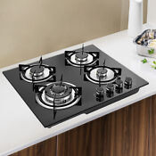 4 Burner Gas Cooktops Tempered Glass Built In Lpg Ng Stove Top Gas Stove Cooktop
