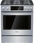 Bosch 800 Series Hgi8056uc 30 Stainless Slide In Convection Gas Range Excellent