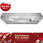 600cfm 30in Stainless Steel Under Cabinet Range Hood Kitchen Vent W Leds New