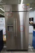 Dacor Dyf42sbiwr 42 Stainless Built In Side By Side Refrigerator 132790
