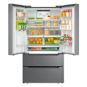 21 Cu Ft French Door Refrigerator Stainless Steel Freezer 36 Inch Counter Depth