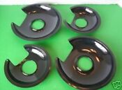 New 4 Black Porcelain Drip Pans For The Jenn Air Cartridge A100 Or The Jea7000