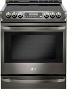 Lg Lse4613bd 30 Slide In Electric Range With 5 Elements Black Stainless Steel