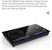 Lcd 1800w Portable Induction Cooktop 2 Burner Built In Or Countertop Duxtop