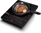 Portable Electric Stove 110v Electric Cooktop With Plug 1800w 9 Levels Power